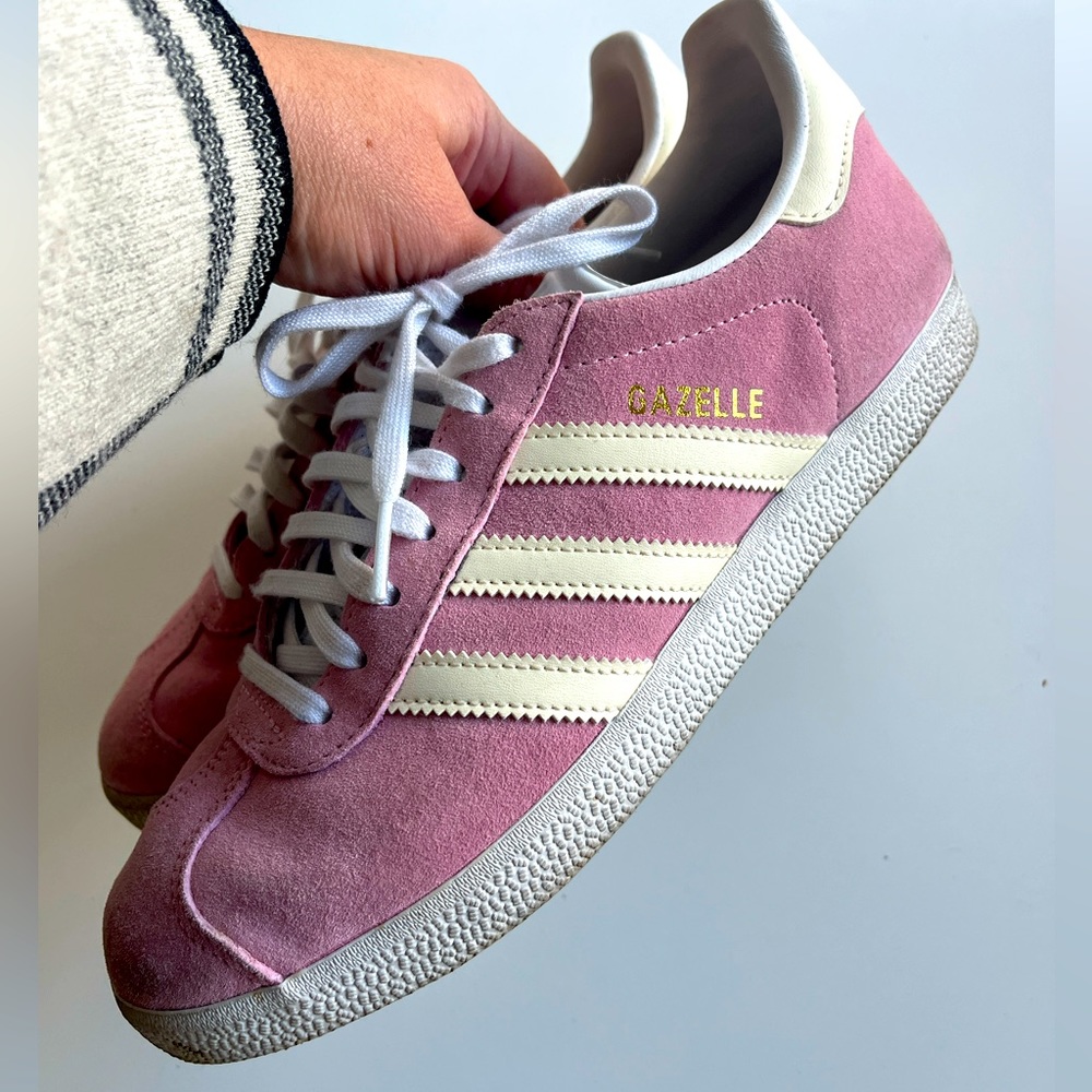 Pink Adidas Gazelles